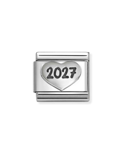 Nomination Composable Silver serce z napisem 2027 330114/29