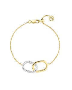 Bransoletka srebrna pozłacana Sif Jakobs Capizzi SJ-B42236-CZ-2YG