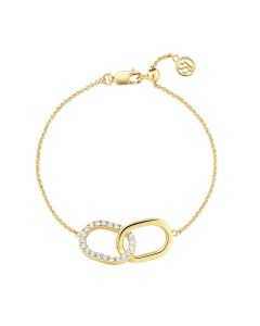 Bransoletka srebrna pozłacana Sif Jakobs Capizzi SJ-B42236-CZ-YG