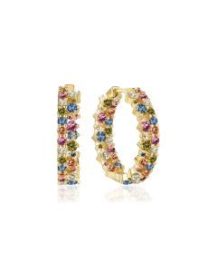 Kolczyki srebrne pozłacane Sif Jakobs Livigno SJ-E2364-XCZ-YG