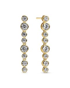 Kolczyki srebrne pozłacane Sif Jakobs Sardinien Lungo SJ-E2770-CZ-YG