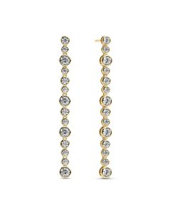 Kolczyki srebrne pozłacane Sif Jakobs Sardinien Lungo SJ-E2771-CZ-YG