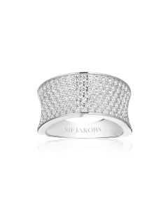 Pierścionek Sif Jakobs Felline Concavo srebrny SJ-R2393-CZ-56