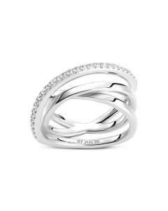 Pierścionek srebrny Sif Jakobs Spirale SJ-R2590-CZ-56
