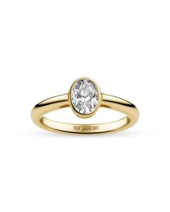 Pierścionek srebrny pozłacany Sif Jakobs Sardinien Ovale SJ-R2795-CZ-YG-56