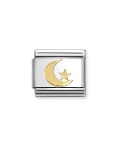Nomination Composable Gold 18K księżyc z gwiazdką 030110/48