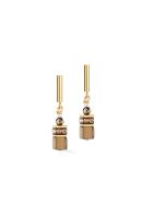 Kolczyki Coeur de Lion GeoCUBE® Precious Fusion Pearls Mocha Mousse 5086/21-1100