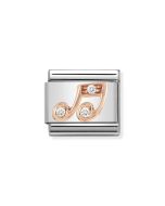 Composable Rose Gold Nutka z cyrkoniami 430305/25