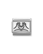 Composable Silver Symbol serca z dłoni 330109/58