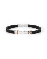 Bransoletka męska CITY Elegance Edition z czarnymi cyrkoniami 028806/028