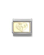 Nomination Composable Gold 18K Płytka z sercami 030121/57