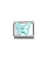 Nomination Composable Silver Turkusowy motyl 330509/15