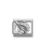 Nomination Composable Silver Znak zodiaku Panna z białymi cyrkoniami 330326/06