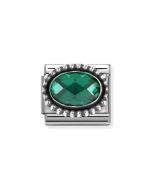Nomination Composable Silver zielona cyrkonia 330607/027