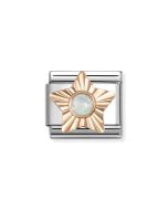 Nomination Composable Rose Gold 9K diamentowa gwiazdka z białym opalem 430515/07