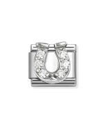 Nomination Composable Silver podkowa z białymi cyrkoniami 330304/51