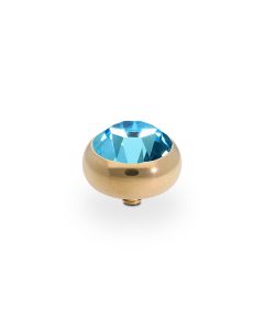 Wkręcany top QUDO Sesto aquamarine złoty 100013/47-6002