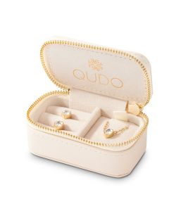 Zestaw biżuterii w szkatułce QUDO Amore złoty serce 102030/54-1816
