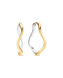 Kolczyki srebrne pozłacane Sif Jakobs Ellera Waves Pianura X-Grande SJ-E3879-2YG
