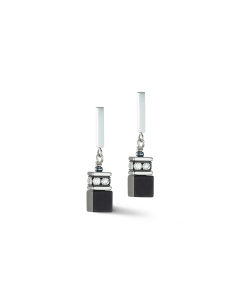 Kolczyki Coeur de Lion GeoCUBE® Iconic Precious Onyx 4018/21-1318