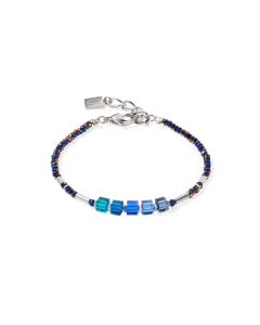 Bransoletka Coeur de Lion Mini Cubes niebieska 5027/30-0700