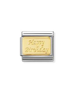 Nomination Composable Gold 18K Happy Birthday - wszystkiego najlepszego 030121/09