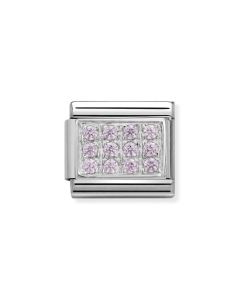 Composable Silver Różowe pave 330307/06