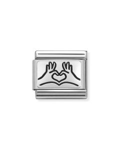Composable Silver Symbol serca z dłoni 330109/58