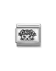 Composable Silver Kotek w kwiatach 330111/23