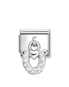 Nomination Composable Silver Charms Podkowa z białymi cyrkoniami 331800/32