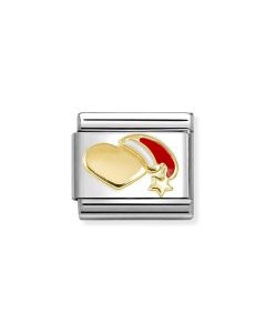 Nomination Composable Gold 18K Serce z czapką Mikołaja 030225/27
