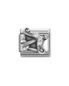 Nomination Composable Silver Znak zodiaku Strzelec z białymi cyrkoniami 330326/09