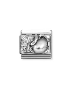 Nomination Composable Silver Znak zodiaku Wodnik z białymi cyrkoniami 330326/11