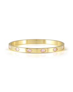 Bransoletka Nomination Italy Pretty bangles pozłacana z różowymi cyrkoniami 029516/021 16 cm