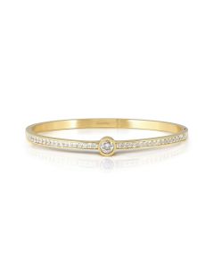 Bransoletka Nomination Italy Pretty bangles pozłacana z białą cyrkonią 029520/020 17 cm