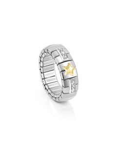 Pierścionek Nomination Italy Extension Gold 18K i Silver gwiazdka 047000/007