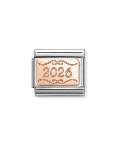 Nomination Composable Rose Gold 9K płytka z rokiem '2026' 430101/57