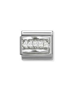 Nomination Composable Silver białe cyrkonie 330304/50