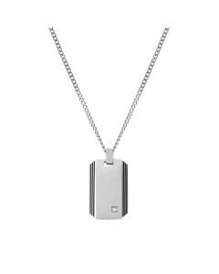 Naszyjnik męski Nomination Italy Strong Diamond Geometric z białym diamentem 028343/065