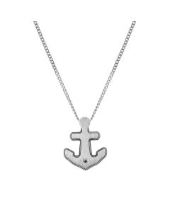 Naszyjnik męski Nomination Italy Strong Diamond Geometric z czarnym diamentem 028345/007