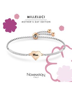 Bransoletka Nomination Italy Milleluci z napisem Mom - Mama różowe złoto 028093/068