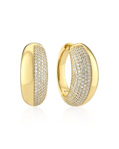 Kolczyki srebrne pozłacane koła Sif Jakobs Fasano SJ-E2488-CZ-YG