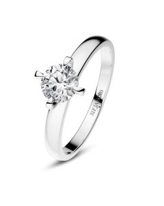 Pierścionek Sif Jakobs Venice Solitaire z diamentami labolatoryjnymi białe złoto 14K 0.50 ct SJ-R2503-WD-WG-52 rozmiar 52